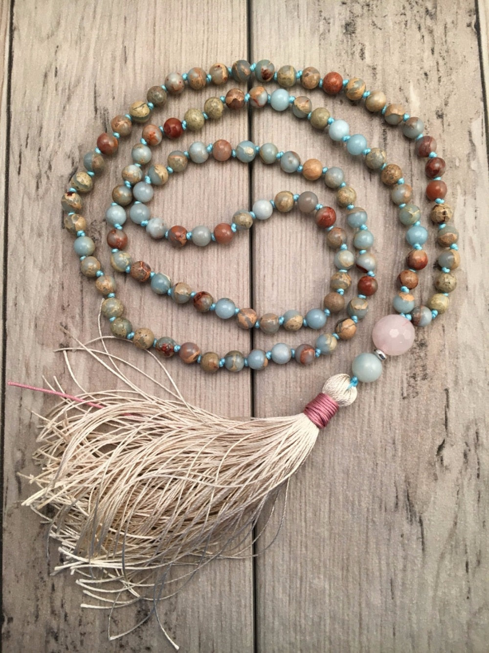 Amazonite deals mala necklace