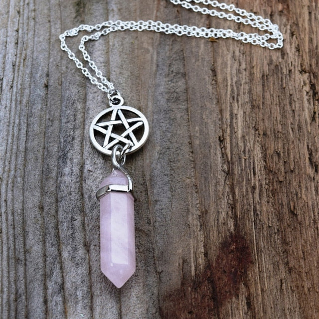 Pentacle Crystal Necklaces - greenwitchcreations