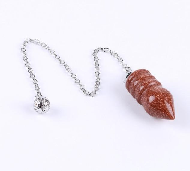 Red Sandstone Crystal Pendulums