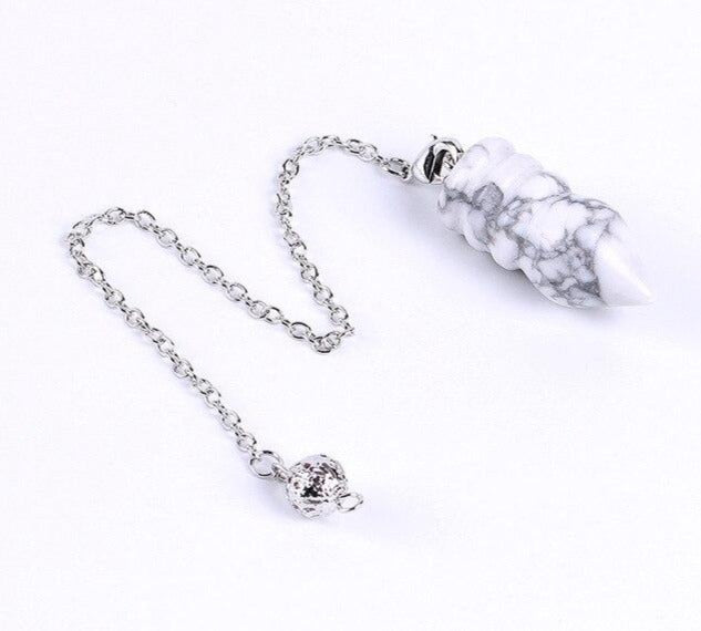 White Howlite Crystal Pendulums