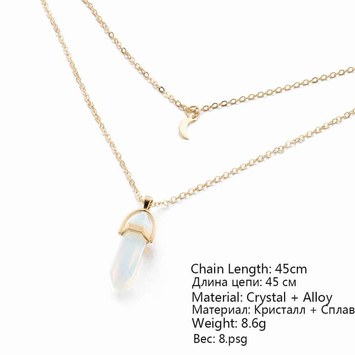 Women's Crystal Moon Necklaces