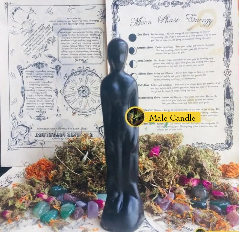 Female & Male Body Figurine Candle For Sale | Green Witch Creations