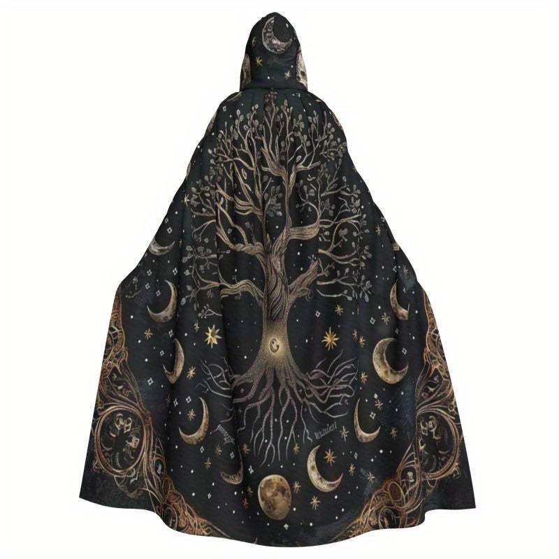 Tree Of Life Moon Phase Witch Cloak | Green Witch Creations