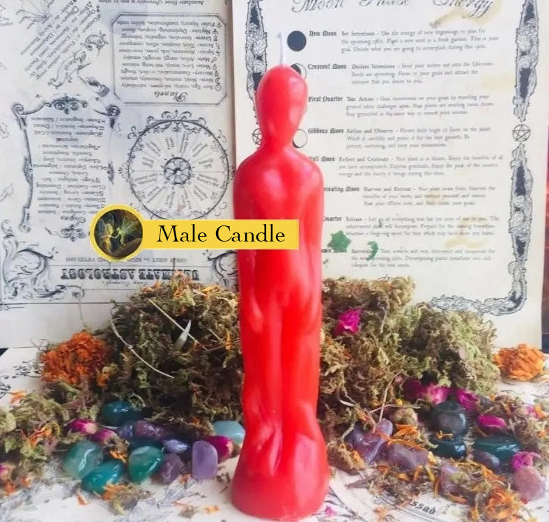 Female & Male Body Figurine Candle For Sale | Green Witch Creations