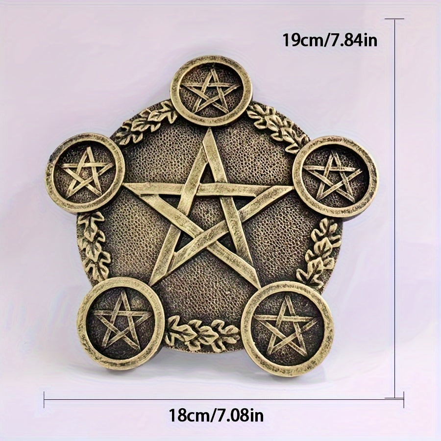 Bronze Pentacle Tea Light Candle Holder | Green Witch Creations