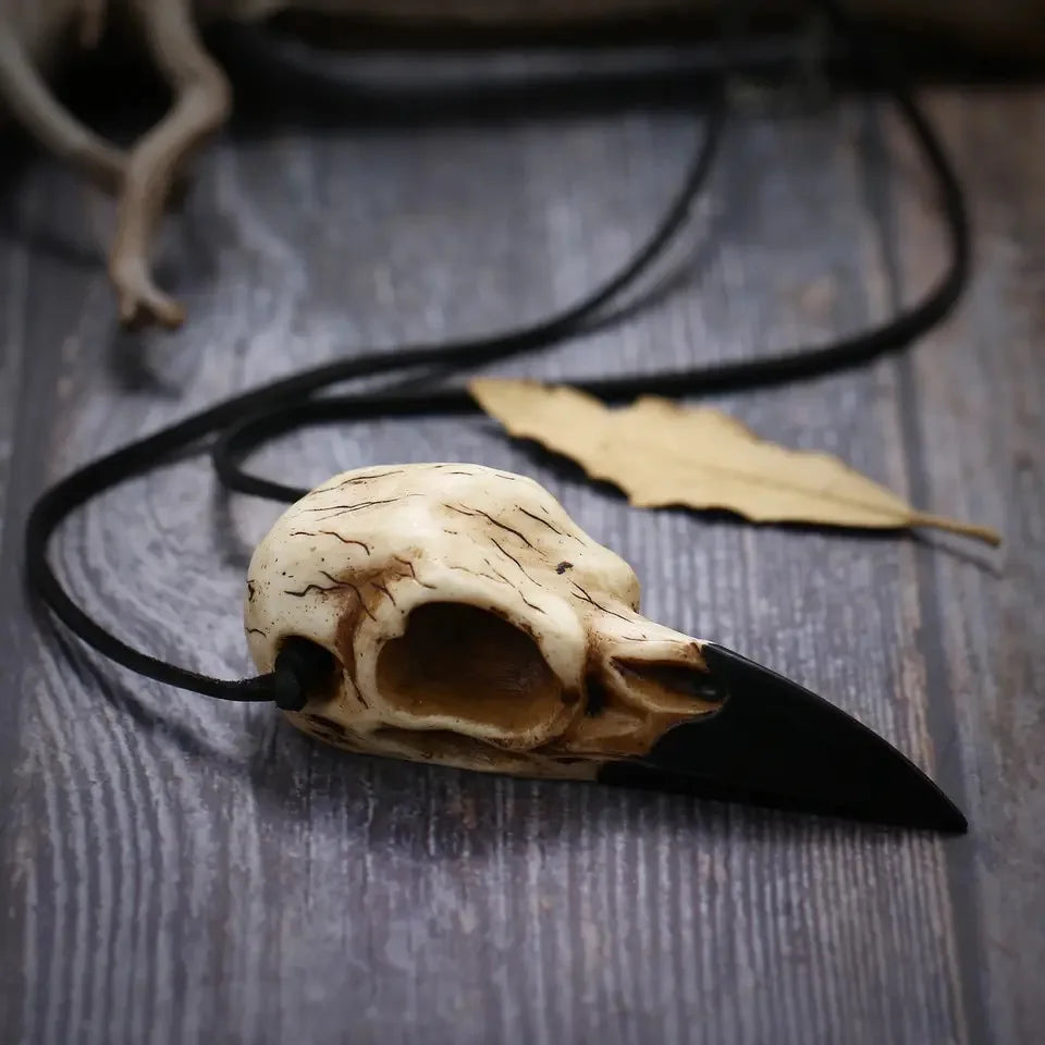 Raven Skull Necklace For Sale Online | Green Witch Creations