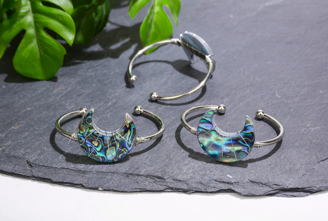 Abalone Shell Moon Bracelets