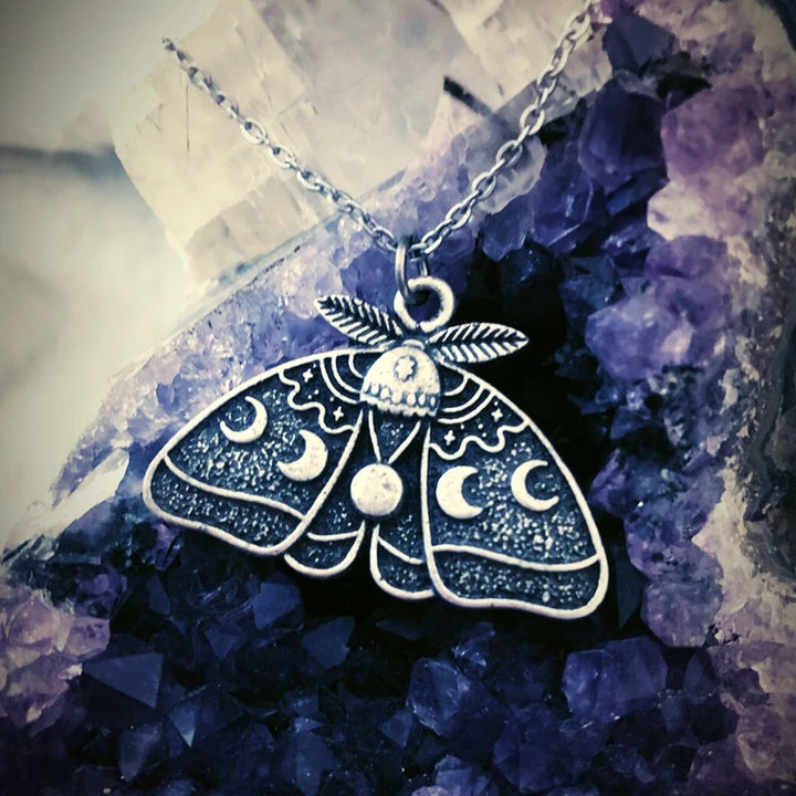 Moth Moon Necklace