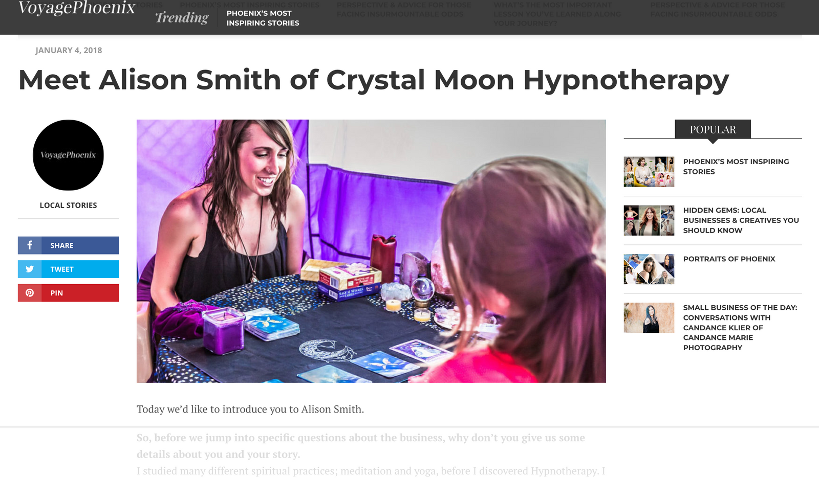 Alison Gloria Hypnotherapy & Psychic Readings in Sedona, Arizona