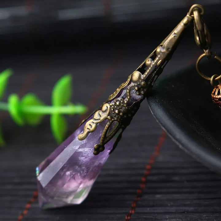 Amethyst Copper Pendulum