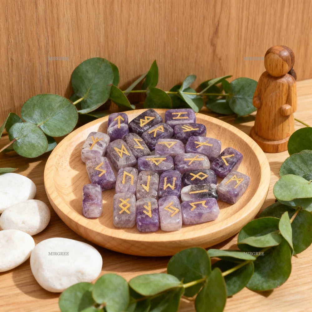 Amethyst Crystal Wiccan Runes