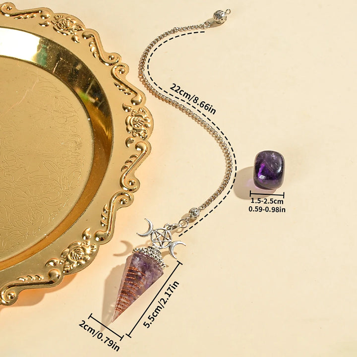 Amethyst Pendulum Size