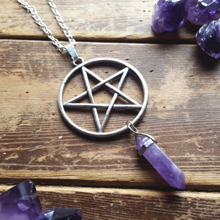 Amethyst Pentacle Necklace