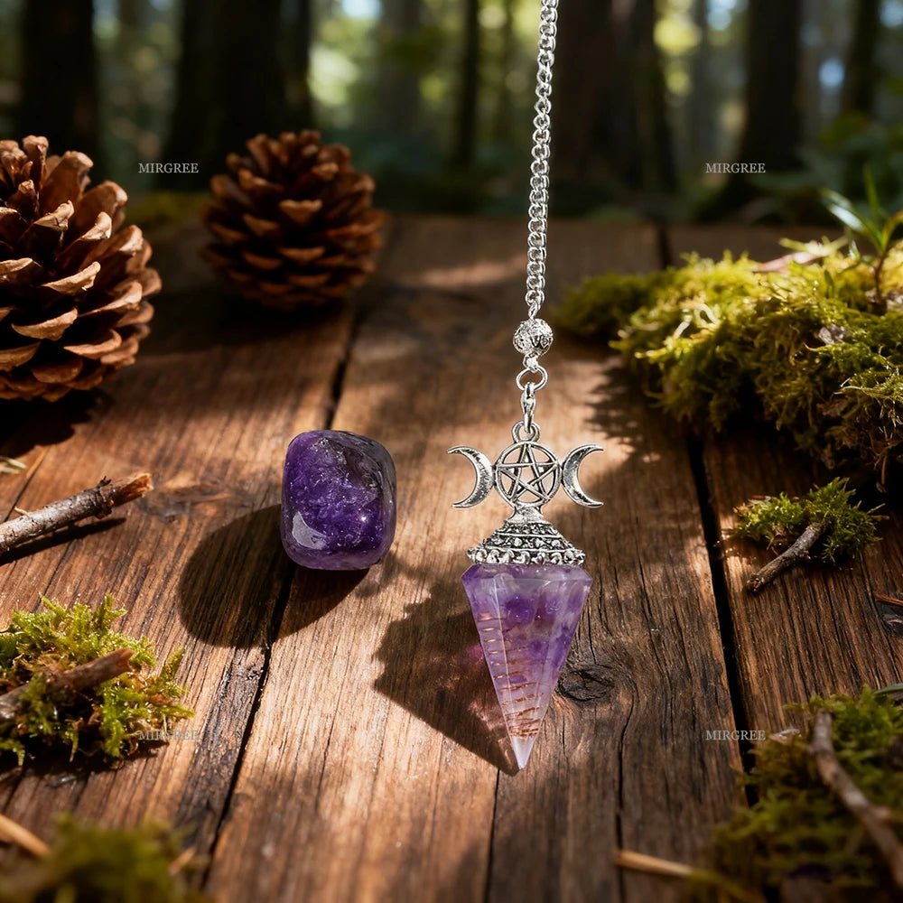 Amethyst Pentacle Pendulum