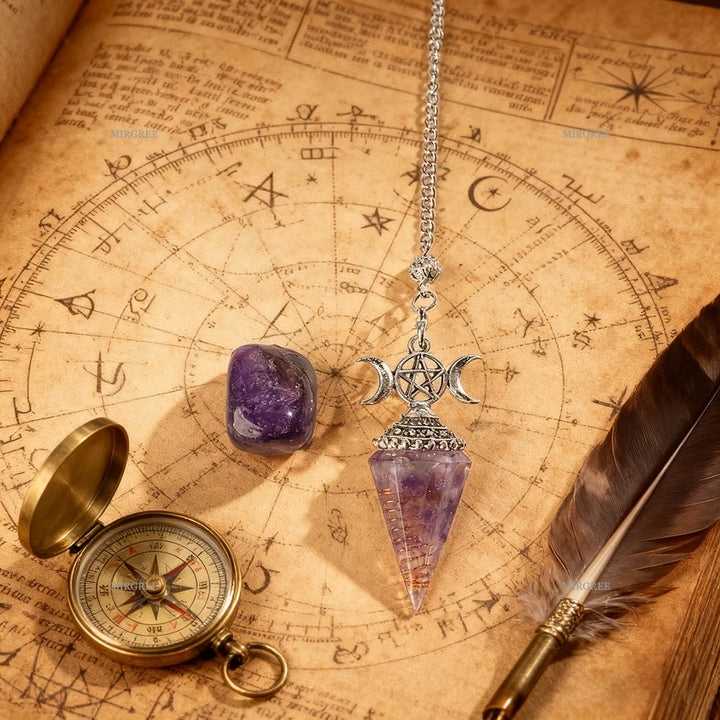 Amethyst Witchy Pendulum