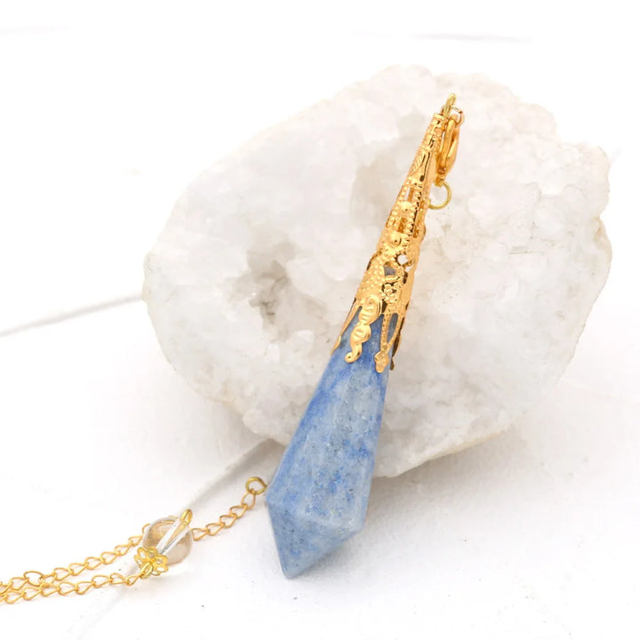 Angelite Gold Pendulum