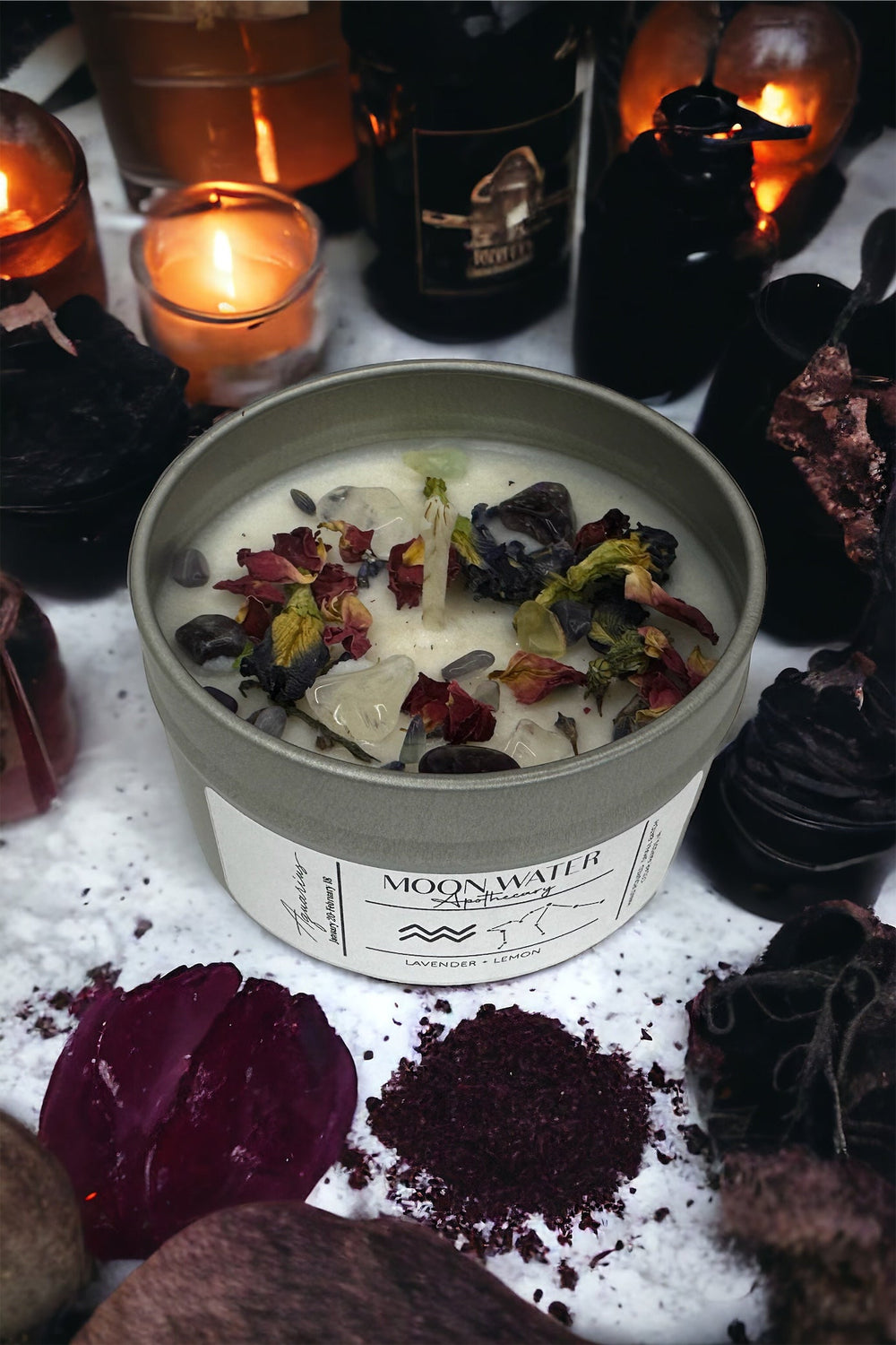 Aquarius Zodiac Candle
