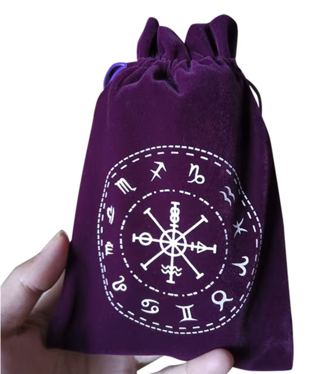 Astrology Tarot Card Purple Bag