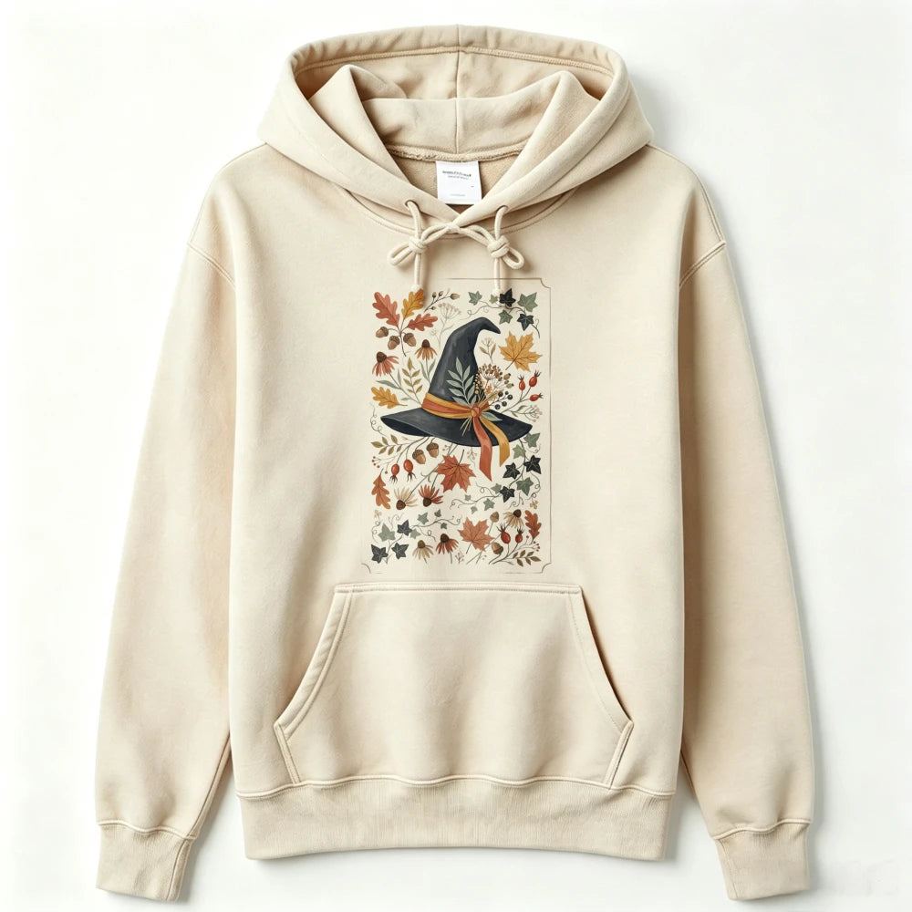 Autumn Witch Hat Hoodie - Beige