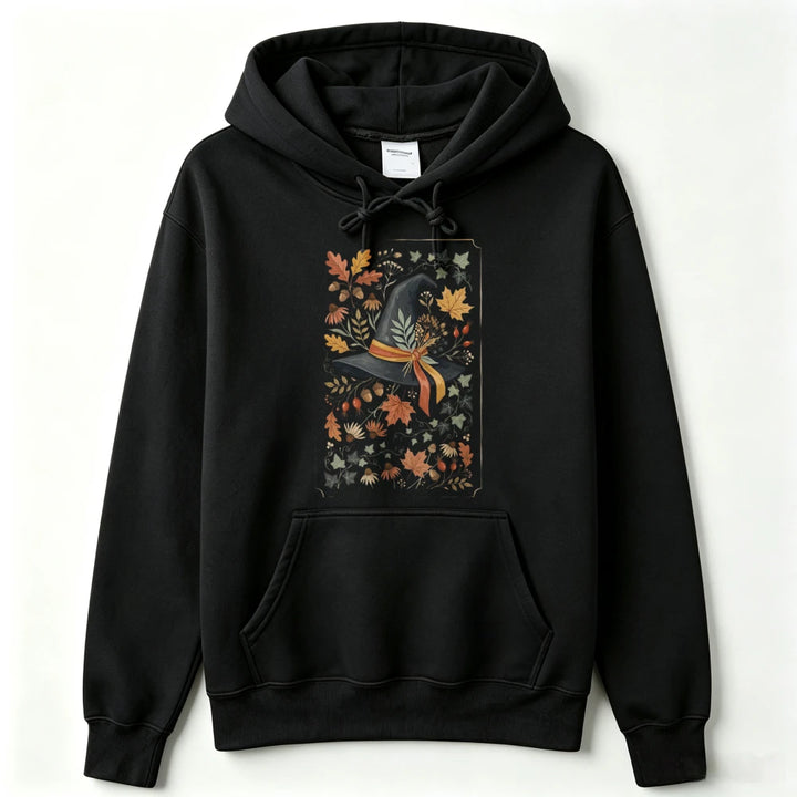 Autumn Witch Hat Hoodie - Black