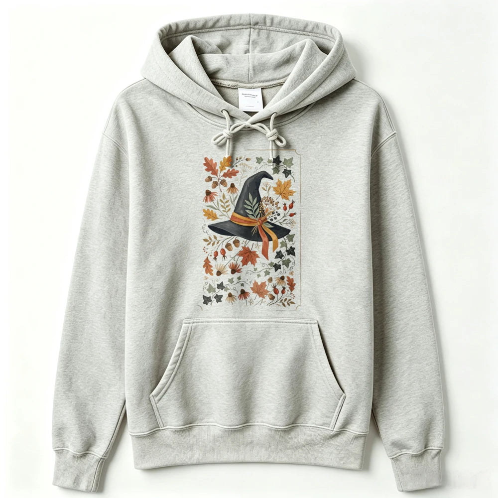 Autumn Witch Hat Hoodie - Gray