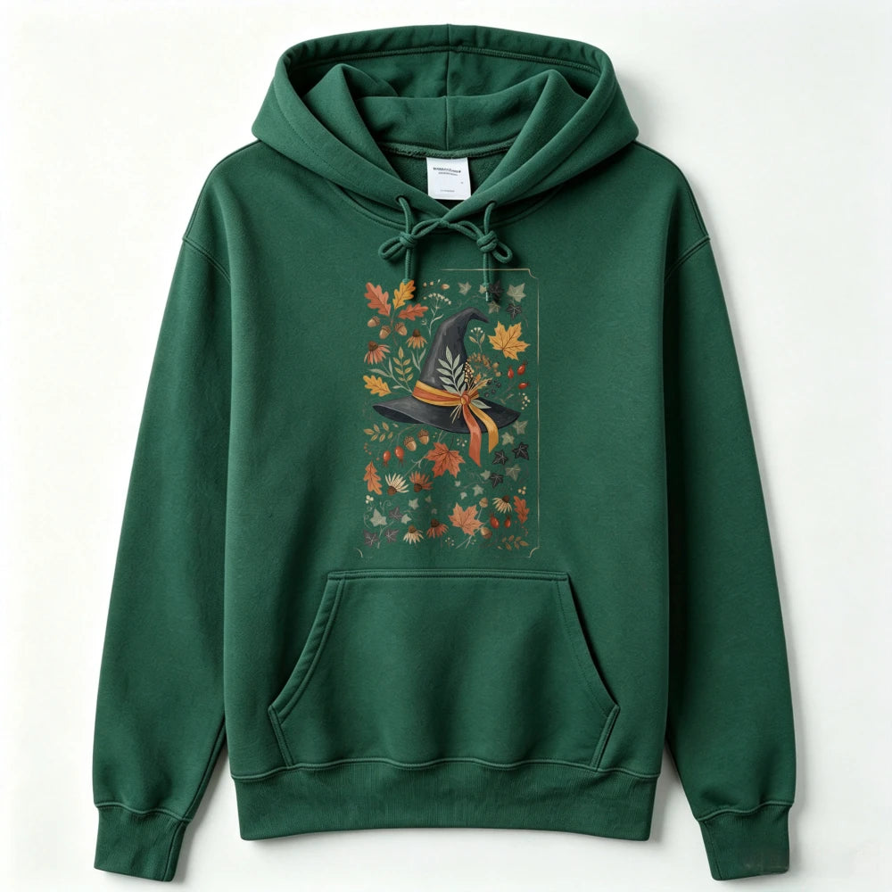 Autumn Witch Hat Hoodie - Green