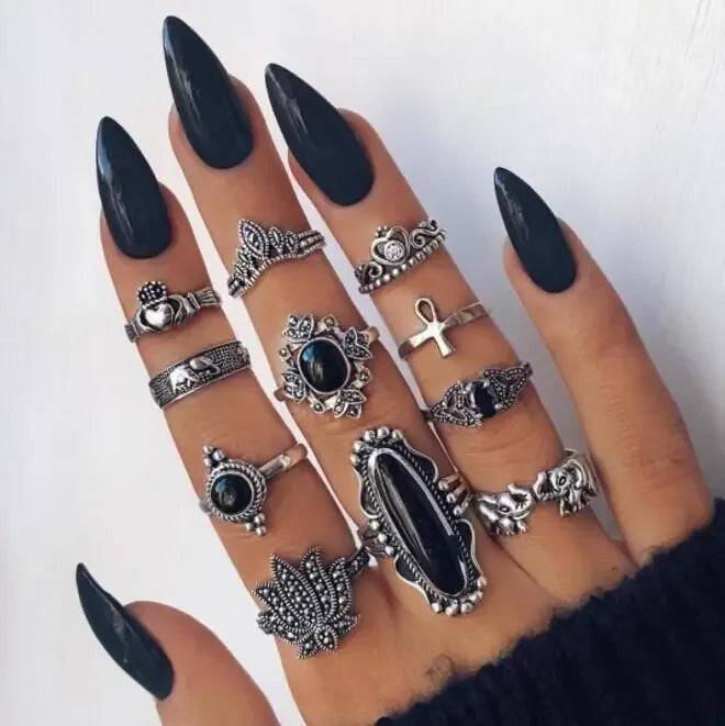 Bohemian Gypsy Witch Fashion Trendy Ring Sets | Green Witch Creations