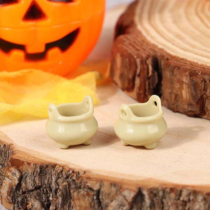 Beige Mini Witch Cauldrons