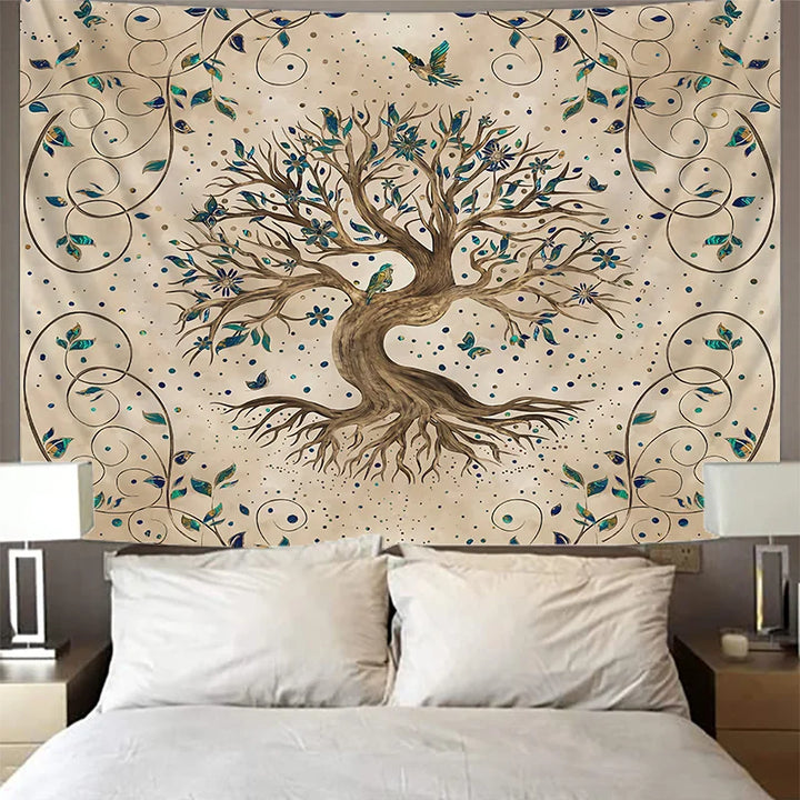 Bird Butterfly Tree Tapestry
