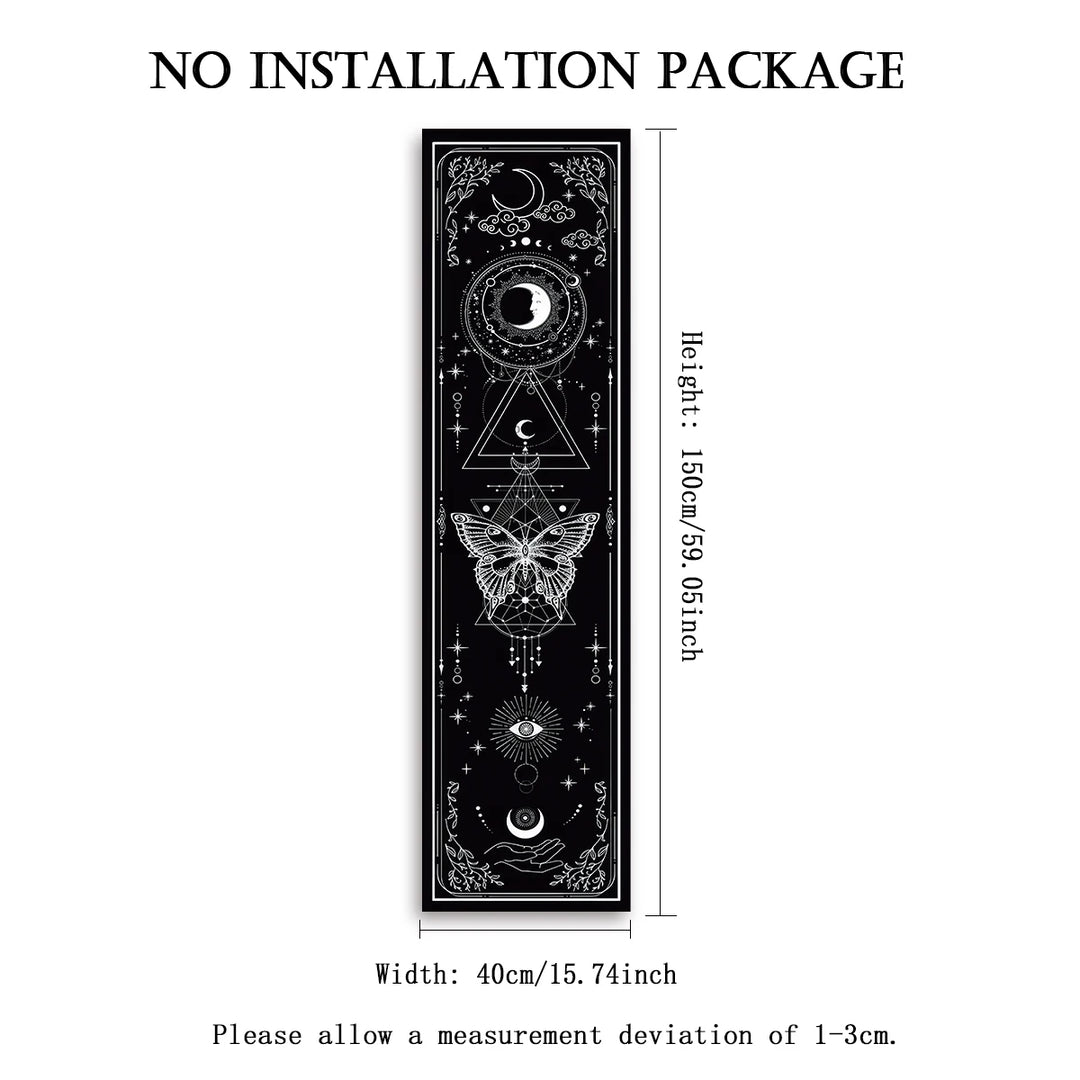 Black Butterfly Boho Wall Banner Tapestry