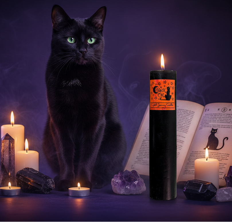 Black Cat Candle