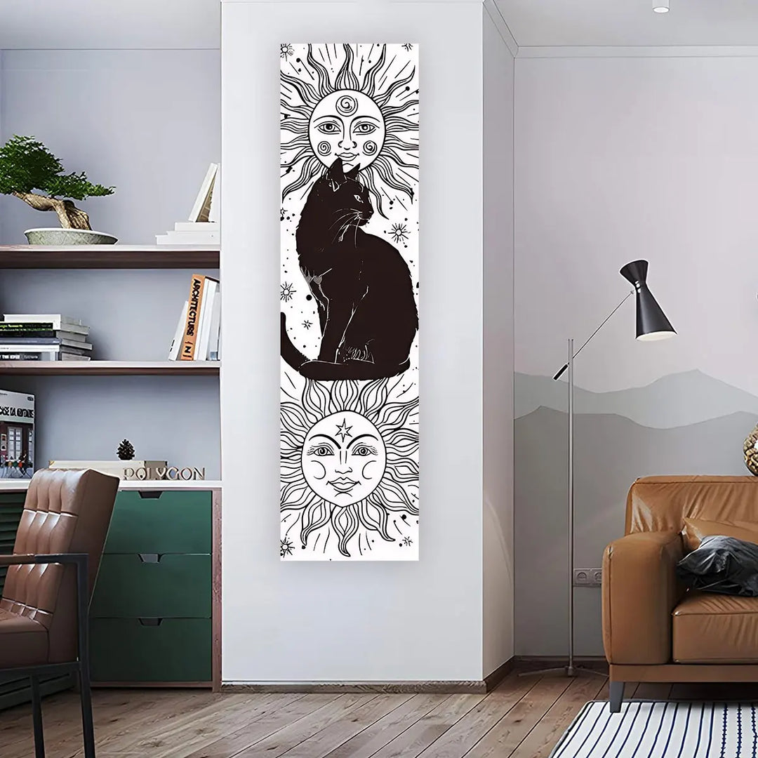 Black Cat Wall Banner Tapestry
