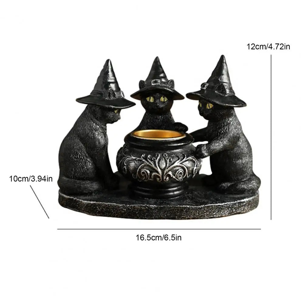 Black Cats Candle Holder