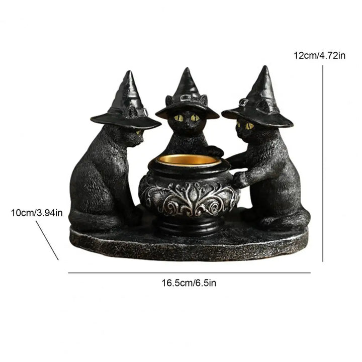 Black Cats Candle Holder