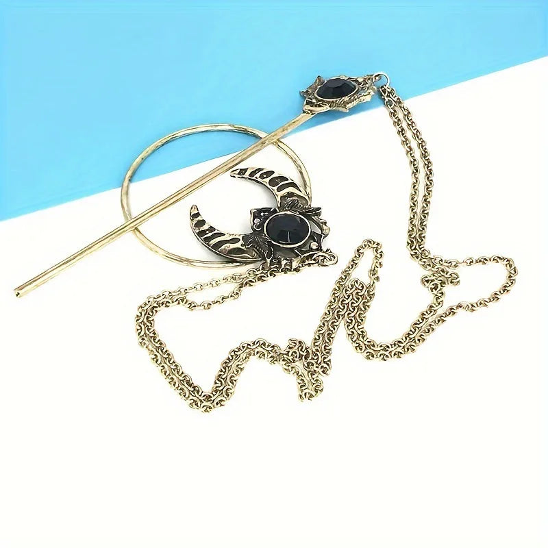 Black Moon Hair Stick