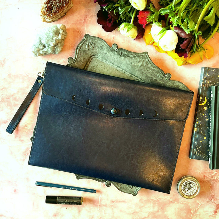Black Moon Phase Clutch Purse