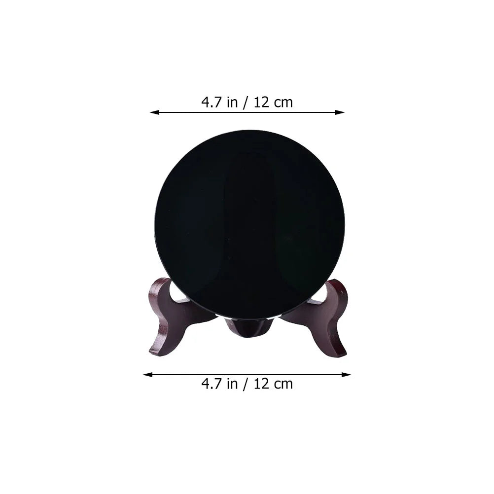 Black Obsidian Scrying Witch Mirror