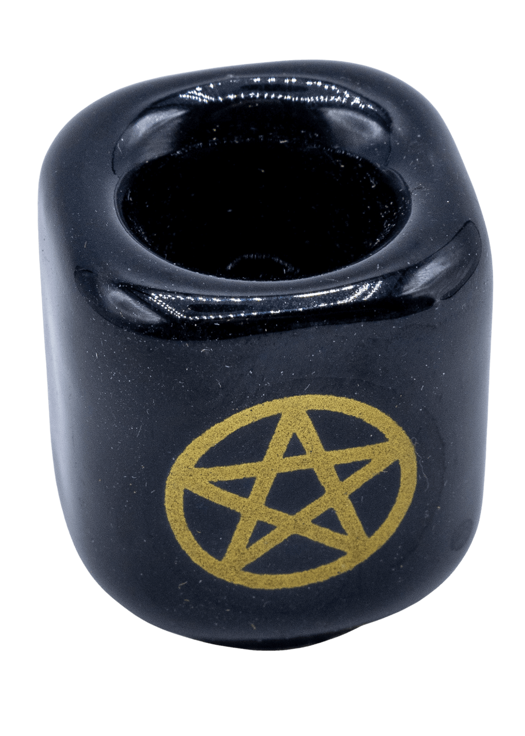 Black Pentacle Chime Candle Holder
