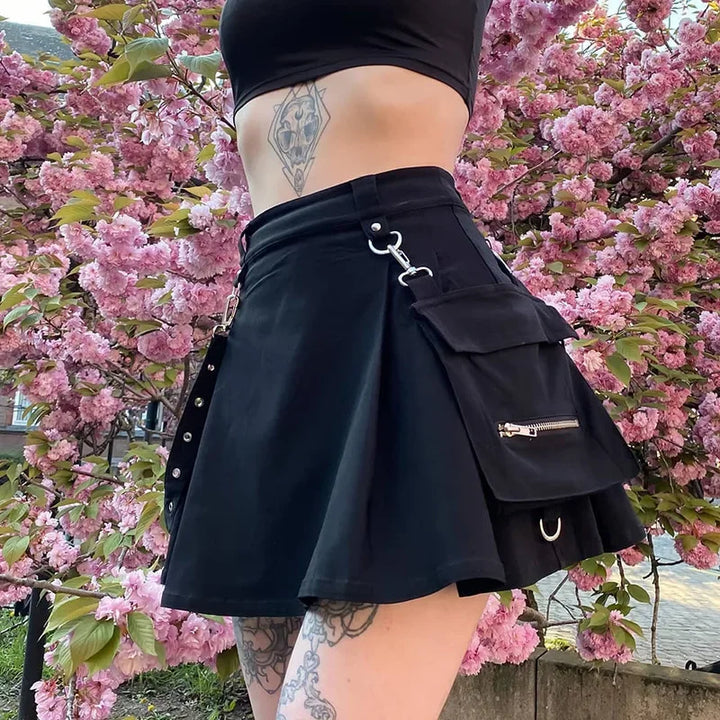 Black Pocket Skirt