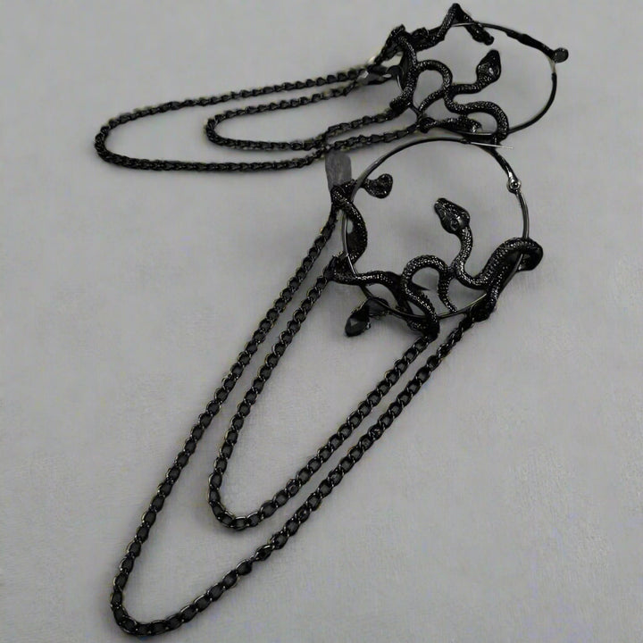 Black Snake Earrings