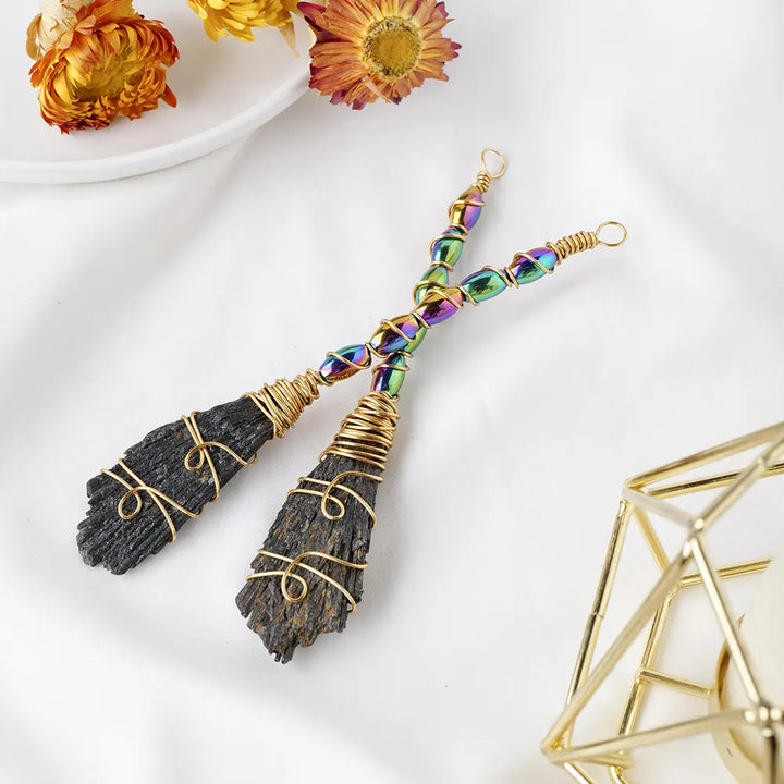 Black Tourmaline Crystal Broom