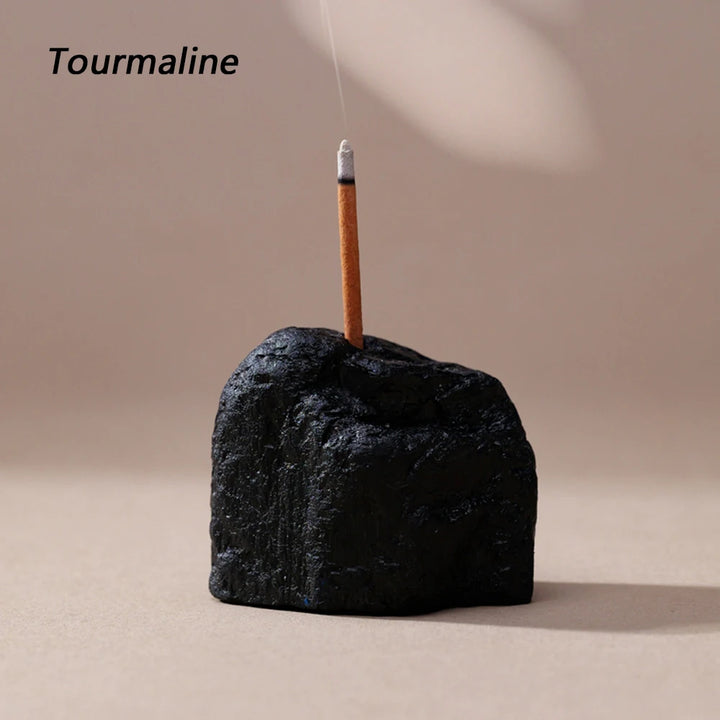 Black Tourmaline Crystal Incense Holders