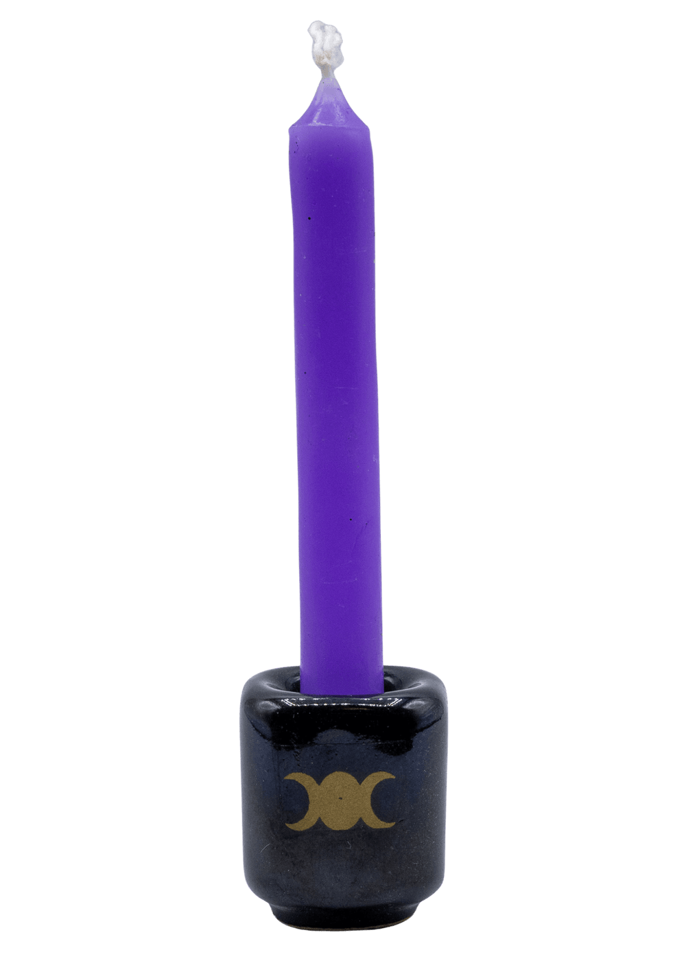 Black Triple Moon Chime Candle Holder
