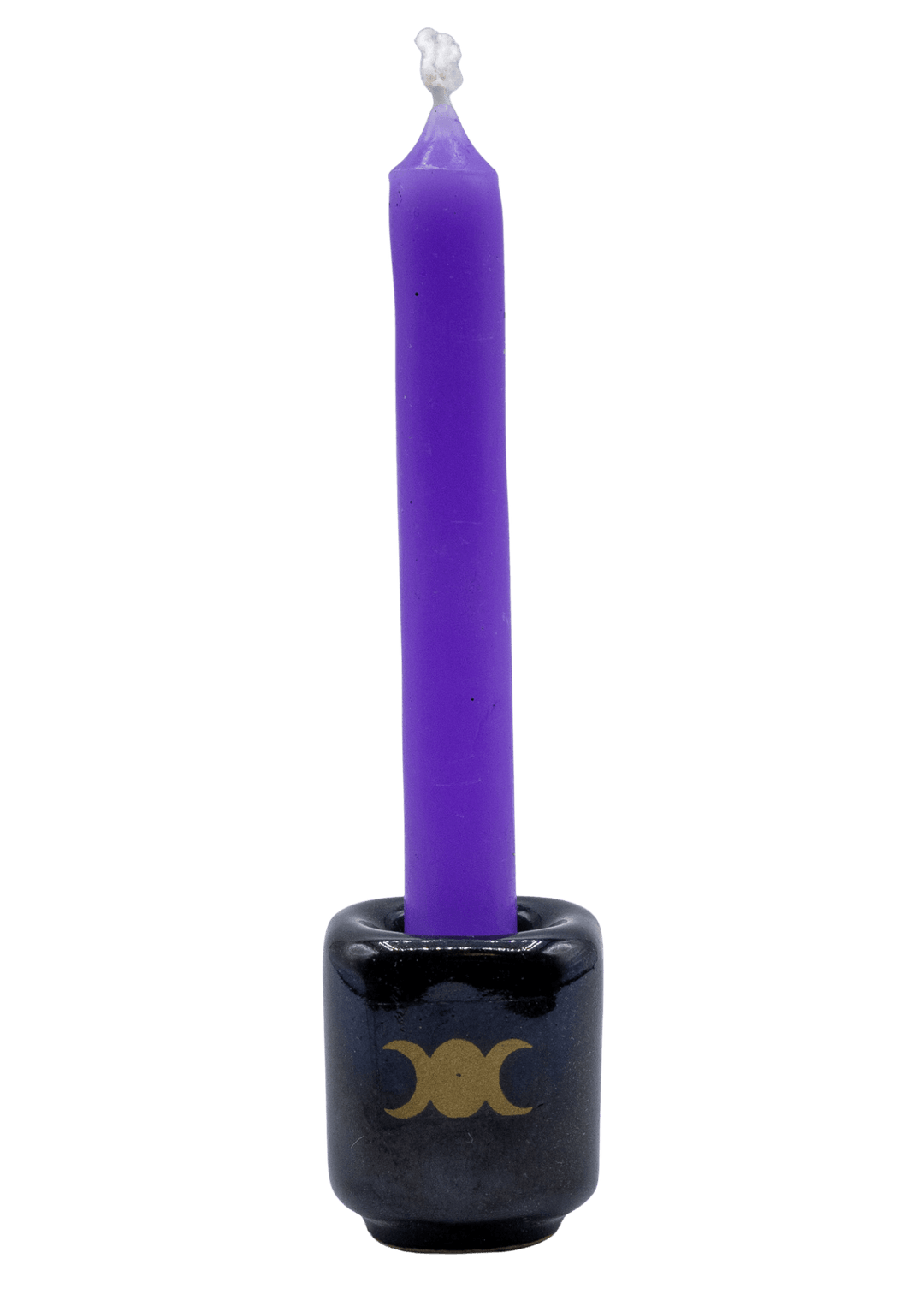 Black Triple Moon Chime Candle Holder