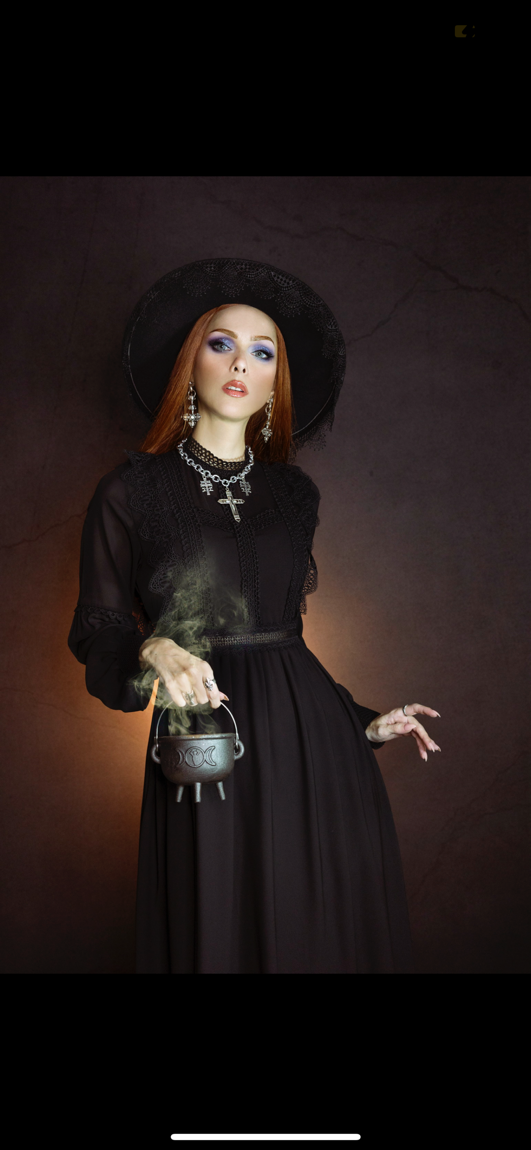 Black Witch Gothic Boho Dress