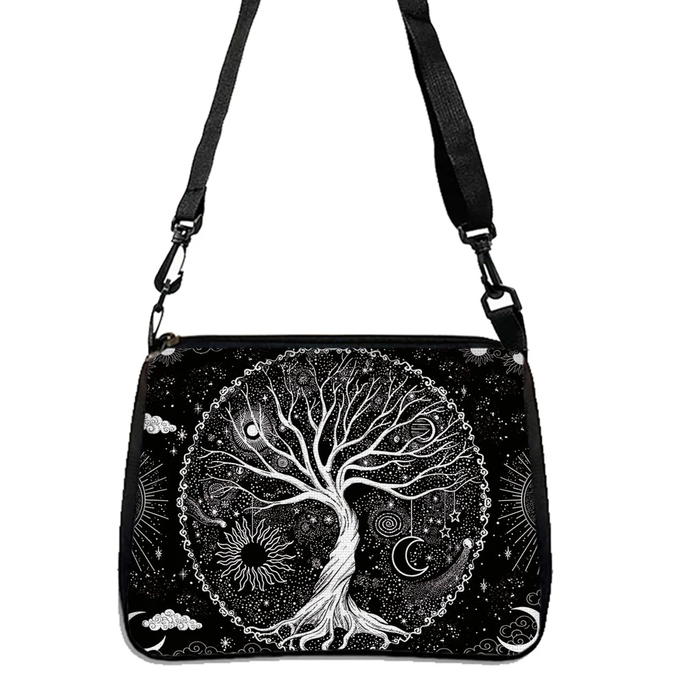 Black and White Tree Of Life Purse