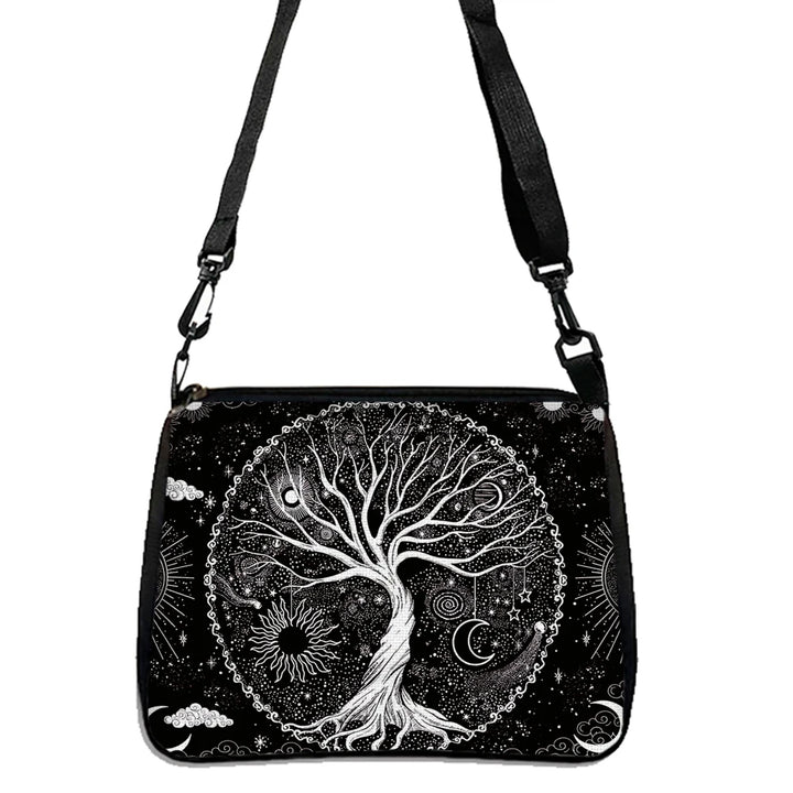 Black and White Tree Of Life Purse