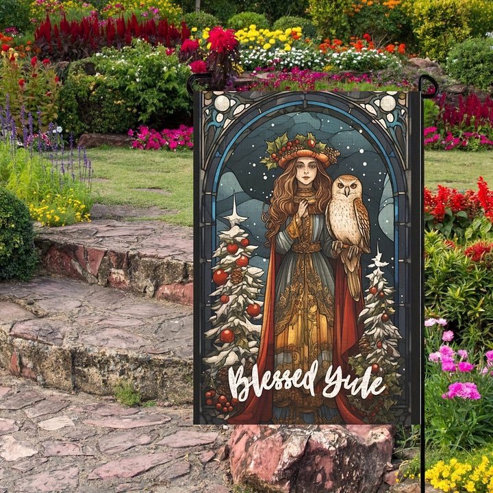 Blessed Yule Banner Flag