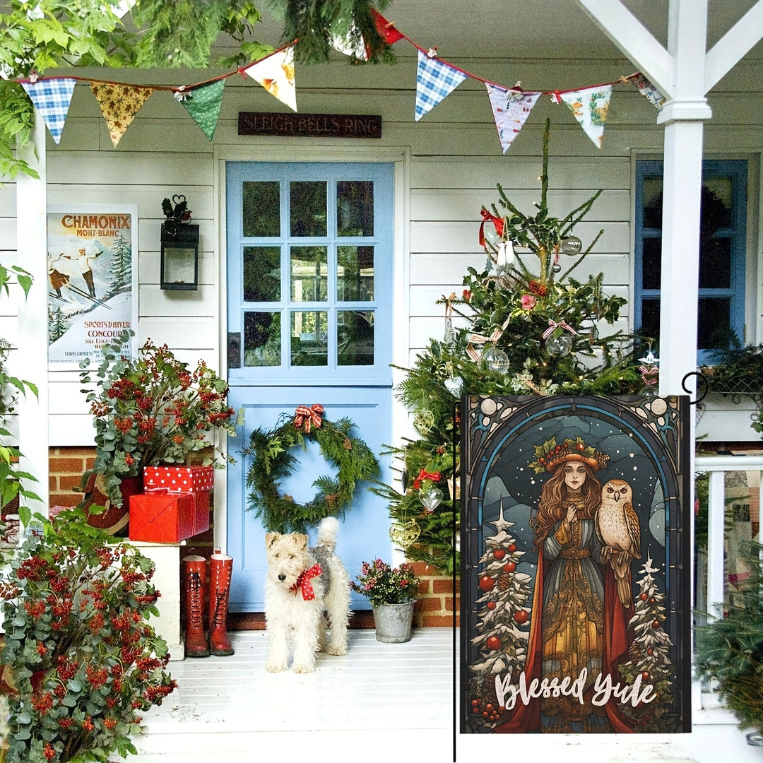 Blessed Yule Garden Flags
