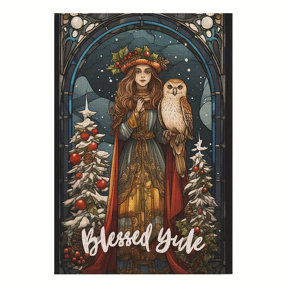 Blessed Yule Winter Flag